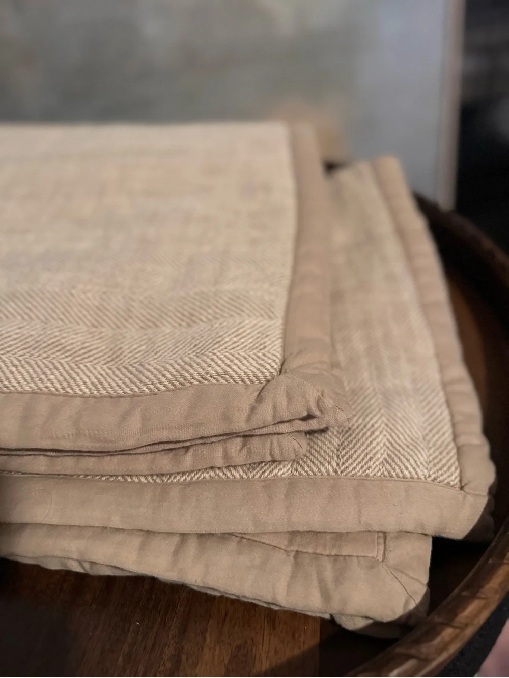 Set off 2 | Villa by Classic Home French Herringbone Euro Sham in Natural